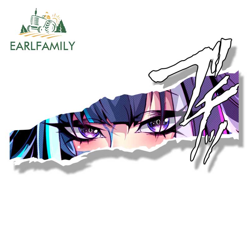 EARLFAMILY Bikini Shylily Fanart Car Sticker Sketch Waifu NSFW Gyaru Girl Peek Decal JDM Motorcycle Graffiti Peeker Stickers