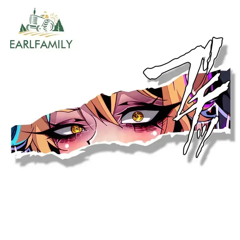 EARLFAMILY Meari Saotome Fanart Car Sticker Anime Sketch Waifu Decal JDM Cartoon Peek Girl Graffiti NSFW Stickers Car Wrap