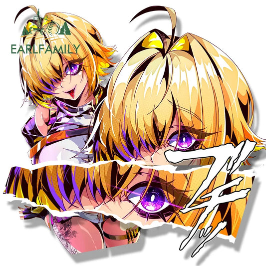 EARLFAMILY Gyaru Elegg Fanart Car Sticker Hot NIKKE Cartoon Waifu Decal JDM Peek Girl Graffiti Sketch Stickers Car Accessories
