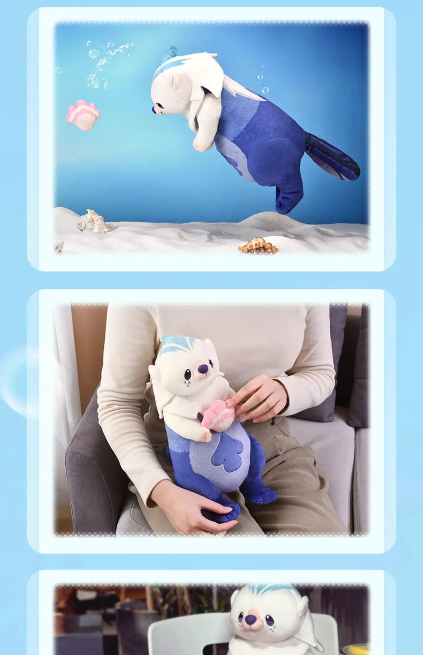 Genshin Impact Plush Doll Youyou Sea Otter Doll Birthday Game Peripheral Products Gift Original