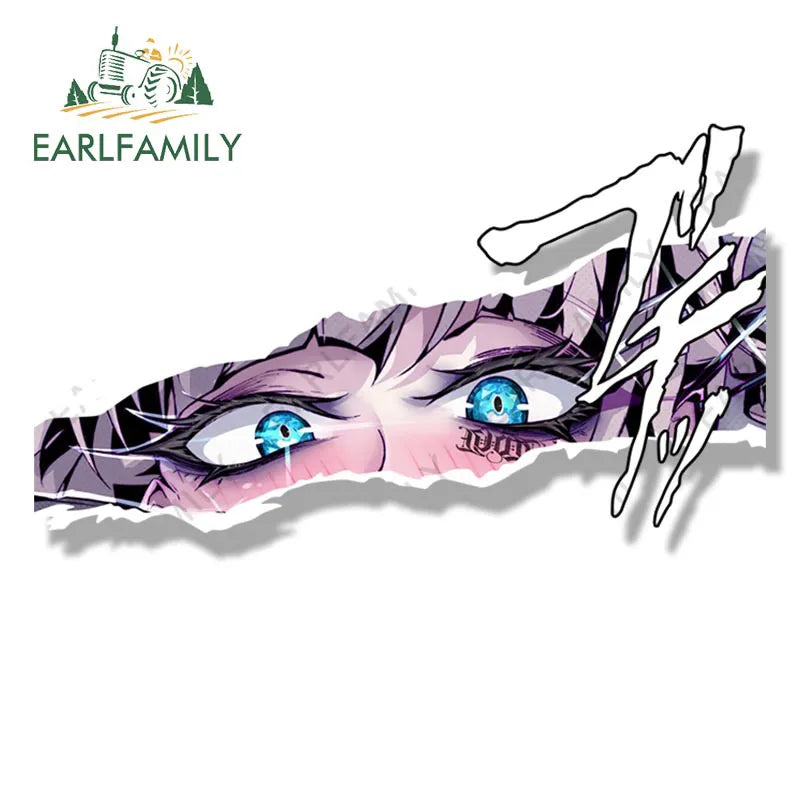 EARLFAMILY Punk Nazuna Nanakusa Fanart Car Sticker Anime Waifu Decal JDM Cartoon Peeker Girl Graffiti Stickers Car Wrap