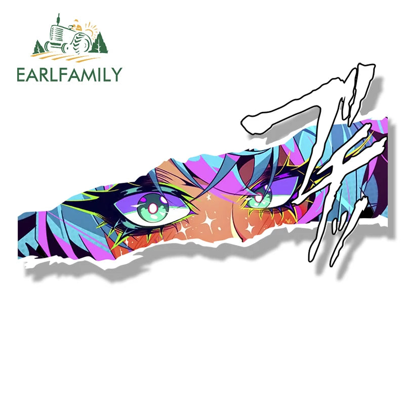 EARLFAMILY Brazil Mommy Fanart Car Sticker Creative Brasilena Chibi Big Head Waifu Decal NSFW Cartoon Peek Girl Slap Stickers