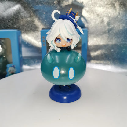 Genshin Impact Hu Tao Figure – 10cm Q Edition PVC Anime Model, Cute Collectible Ornament for Desktop Display & Gifts