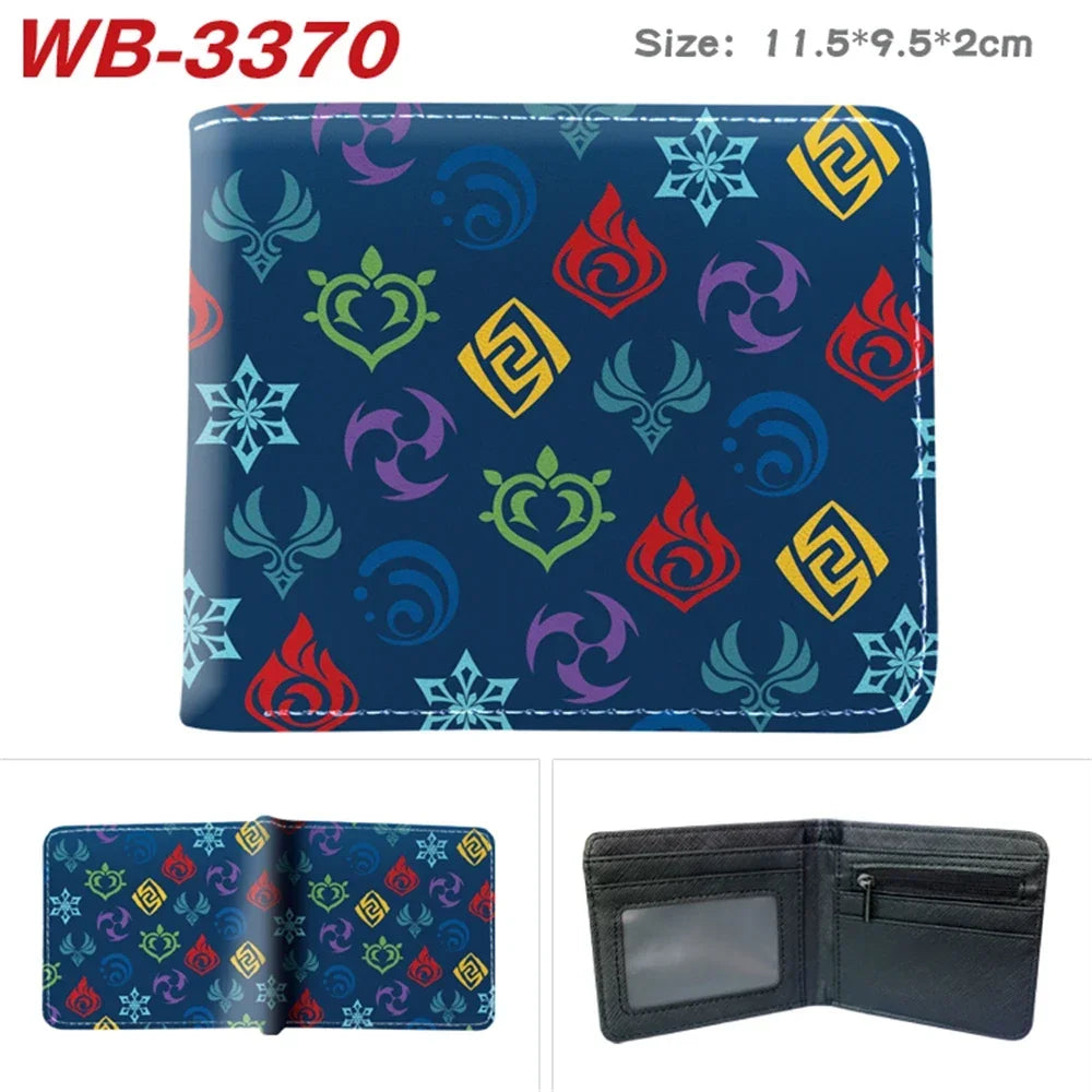 Lisa Anime Figures Hot Game Genshin Impact Wallet for Boys and Girls Short Purse with Credit Card Holder