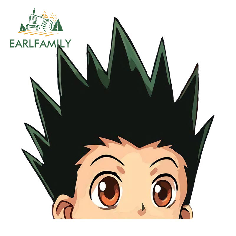 EARLFAMILY 13cm x 12.4cm Chibi Big Head GON FREECSS Car Sticker Anime Cartoon Peeker Decal Vinyl Window Stickers