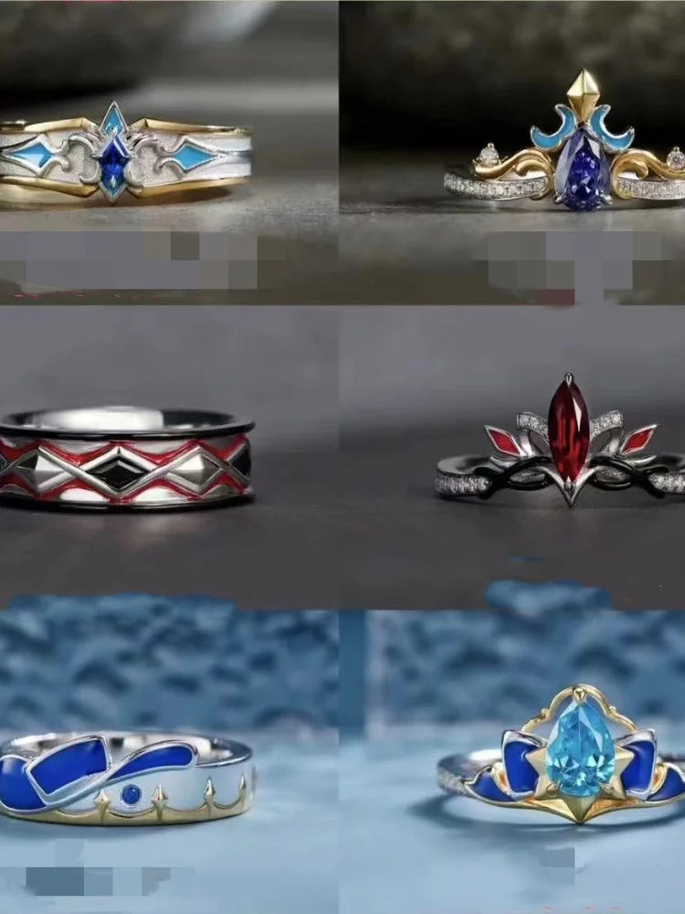 Genshin Impact Adjustable Ring – Anime Finger Decoration Jewelry, Collectible Gif