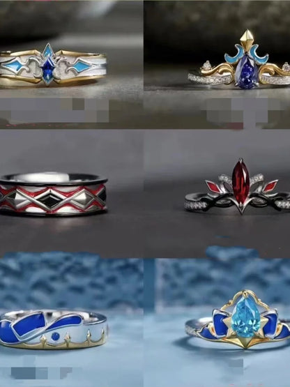 Genshin Impact Adjustable Ring – Anime Finger Decoration Jewelry, Collectible Gif