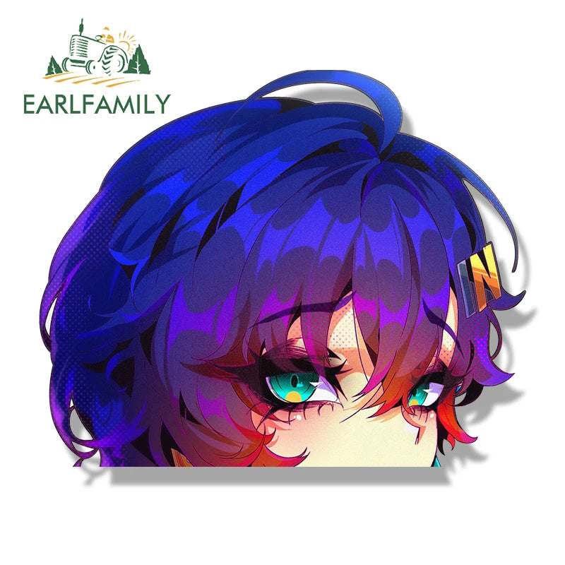 EARLFAMILY Bikini Belle Fanart Car Sticker Zenless Zone Zero Sketch Waifu Decal NSFW Cartoon Peek Girl Graffiti Slap Stickers