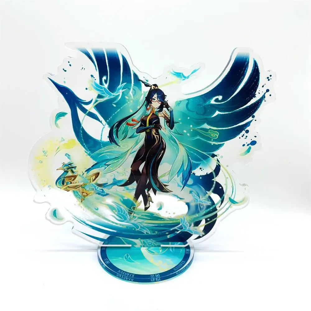 Anime Figure Genshin Impact Furina Arlecchino Xiao Yae Miko Yelan Acrylic Stand Model Plate Desk Decor Standing Sign Fans Gift