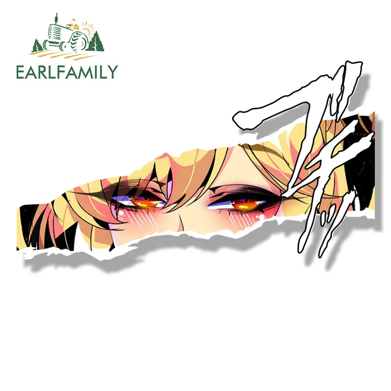 EARLFAMILY Shaking Burnice Fanart Car Sticker Zenless Zone Zero Bartender Waifu Decal Racing Graffiti Cartoon Peek Girl Stickers