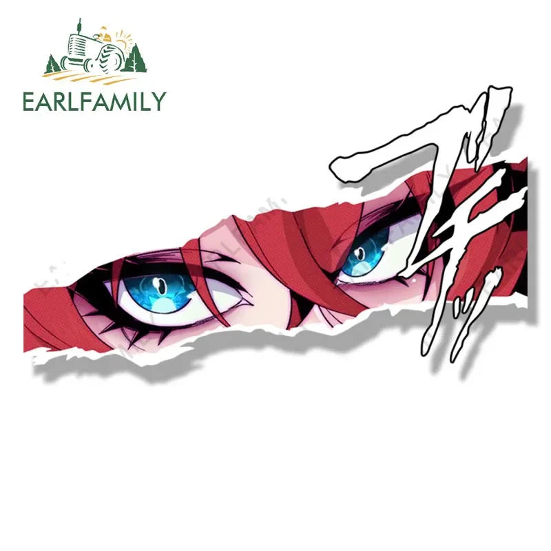 EARLFAMILY Gothic Rias Gremory Car Sticker Anime Sketch Waifu Decal JDM Cartoon Peeker Girl Fanart Stickers Car Accessories