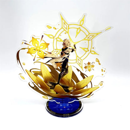 Anime Figure Genshin Impact Furina Arlecchino Xiao Yae Miko Yelan Acrylic Stand Model Plate Desk Decor Standing Sign Fans Gift