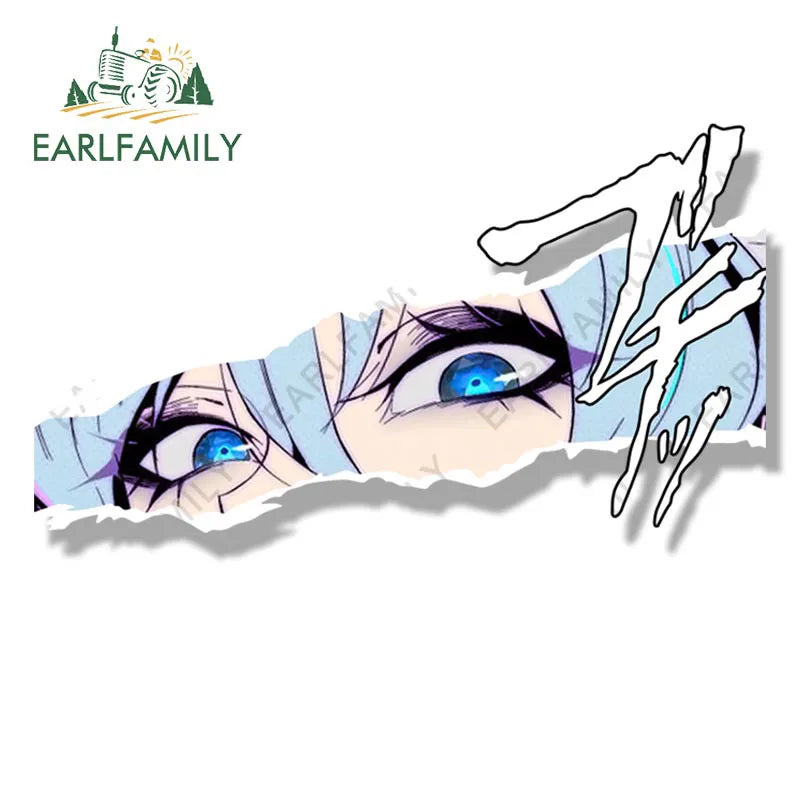 EARLFAMILY Tattoo Esdeath Fanart Car Sticker Anime Sketch Waifu Decal JDM Cartoon Peeker Girl Graffiti Stickers Car Accessories