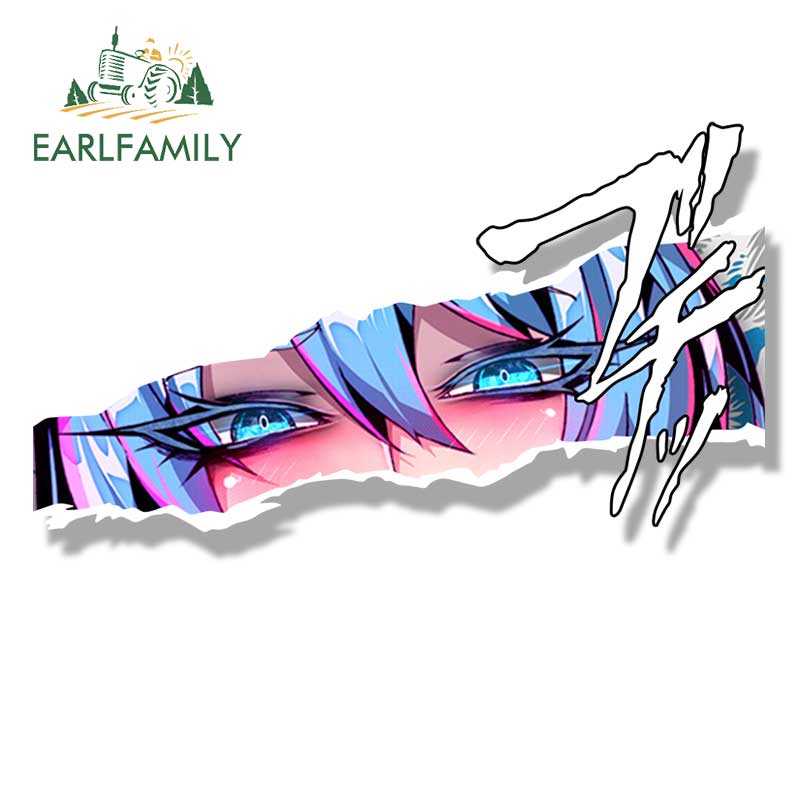 EARLFAMILY Bunny Esdeath Fanart Car Sticker Anime Sketch Waifu Decal JDM Cartoon Peek Girl Graffiti NSFW Stickers Car Wrap