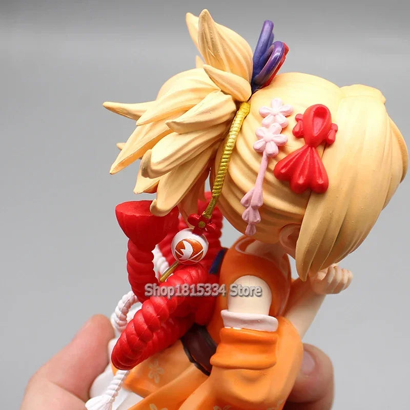Genshin Impact Figurine GK Cute Raiden Shogun Naganohara Yoimiya Action Figures Yoimiya Anime PVC Model Collection Toys Gifts