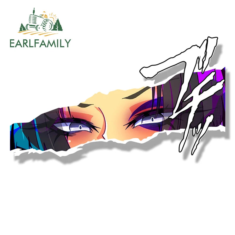 EARLFAMILY Psylocke Marvelrivals Fanart Car Sticker Hot Game Sketch Waifu Decal Cartoon Peeker Graffiti Stickers Car Accessories