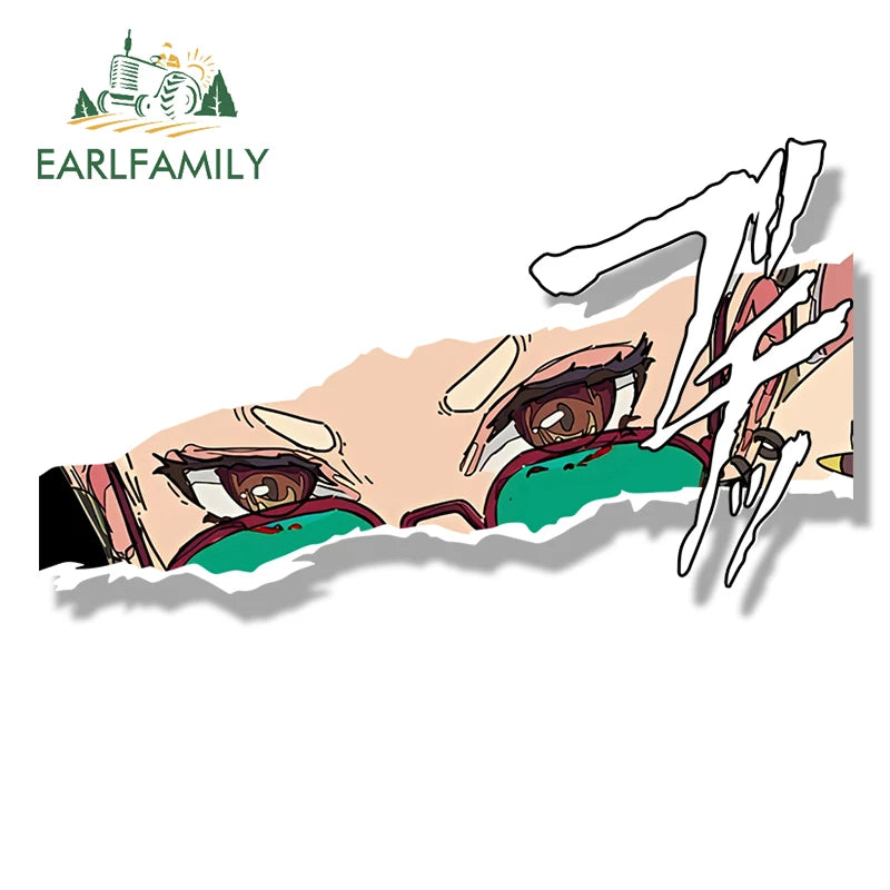 EARLFAMILY Gothic Punk Seiko Ayase Fanart Car Sticker Hot Anime Turbo Granny Cat Decal JDM Cartoon Graffiti Helmet Peek Stickers
