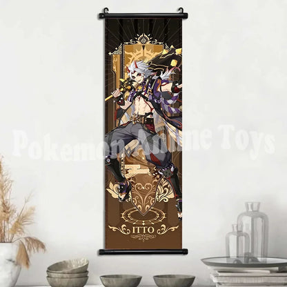 Genshin Impact Poster – Canvas Wall Art Scroll Painting, Hot Game Prints for Home Decoration
