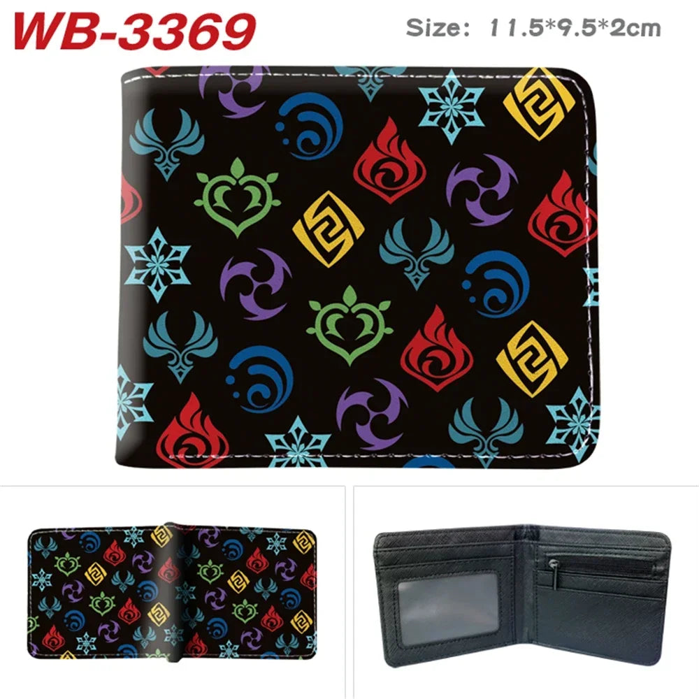 Lisa Anime Figures Hot Game Genshin Impact Wallet for Boys and Girls Short Purse with Credit Card Holder