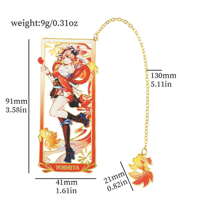 26 Styles Delicate Genshin Impacts Figure Creative Metal Bookmarks for Books Lover Gifts Game Fans Collection for Friends