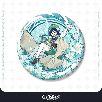 58mm Game Genshin Impact Blooming Festival‌ Tighnari Collei Kaedehara Kazuha Cosplay COSTUME Badge Pin SPTE Tinplate Brooch Prop
