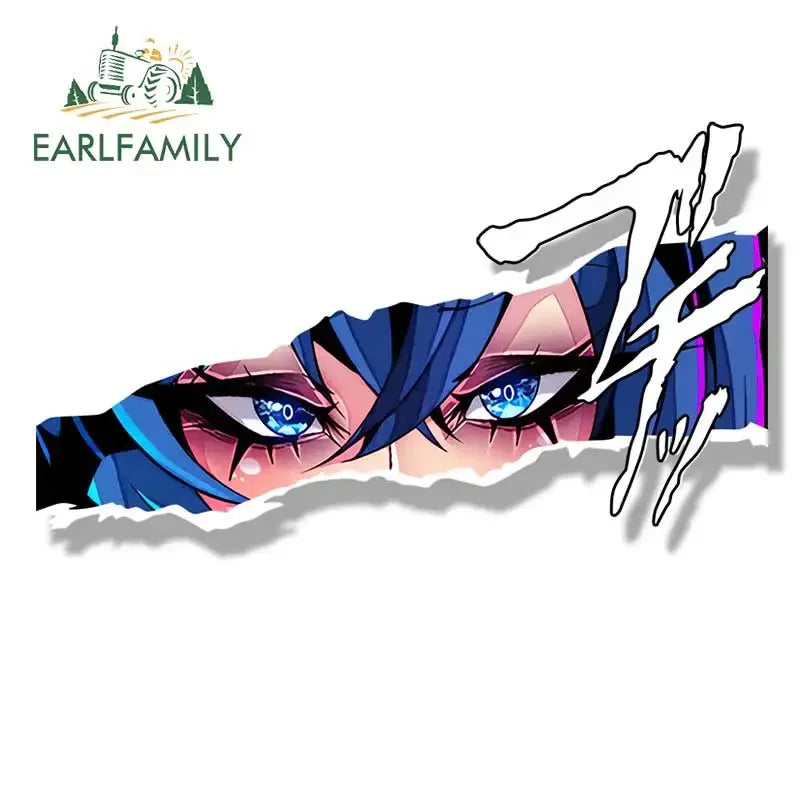 EARLFAMILY Bunny New Jersey Peek Fanart Car Sticker Anime Sketch Waifu Decal JDM Cartoon Peeker Girl Graffiti Stickers