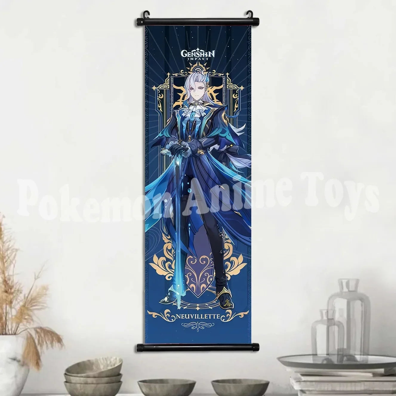 Genshin Impact Poster – Canvas Wall Art Scroll Painting, Hot Game Prints for Home Decoration