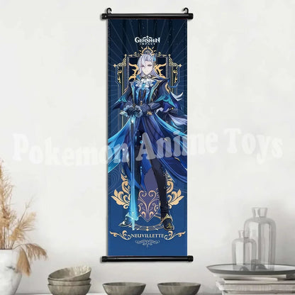 Genshin Impact Poster – Canvas Wall Art Scroll Painting, Hot Game Prints for Home Decoration