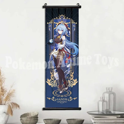 Genshin Impact Poster – Canvas Wall Art Scroll Painting, Hot Game Prints for Home Decoration