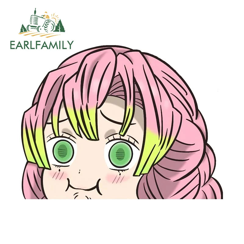 EARLFAMILY 3D INOSUKE HASHIBIRA FIGHT ME Anime Peeking Car Sticker Motorcycle Car Bumper Decal Cartoon Car Wrap