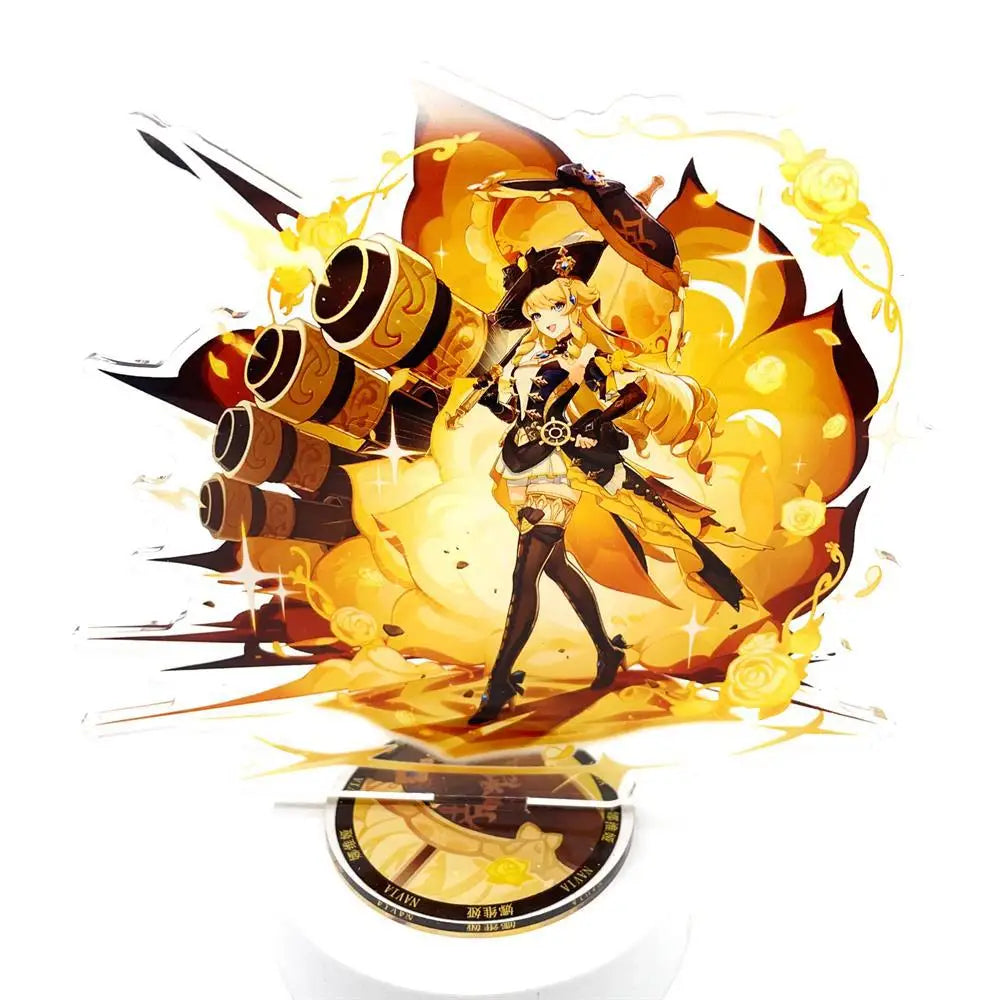 Anime Figure Genshin Impact Furina Arlecchino Xiao Yae Miko Yelan Acrylic Stand Model Plate Desk Decor Standing Sign Fans Gift