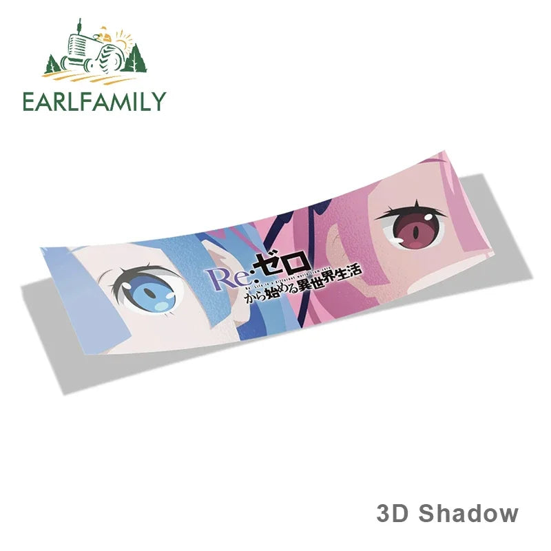 EARLFAMILY 3D Car Sticker Cartoon Slap Stickers Anime Vinyl Rear Windshield Trunk Decal Waterproof Car Accessories