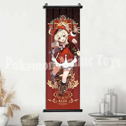Genshin Impact Poster – Canvas Wall Art Scroll Painting, Hot Game Prints for Home Decoration