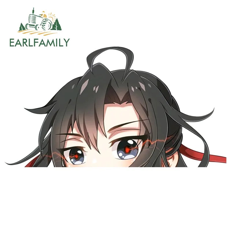 EARLFAMILY The Grandmaster of Demonic Cultivation Car Sticker Window Laptop Luggage Decor Wall Stickers Cartoon Car Accessories